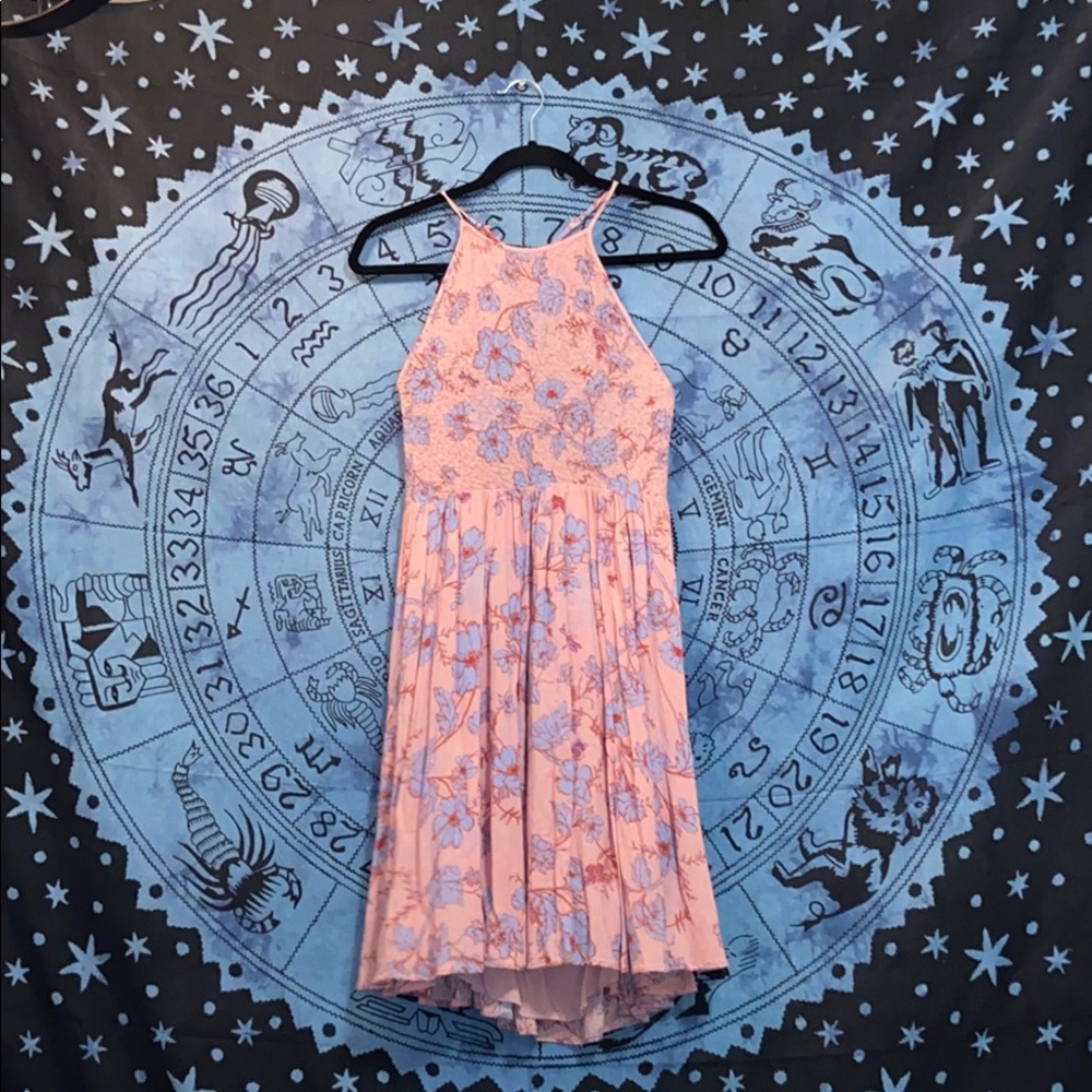 Urban Outfitters Pink and Blue Flower Dress
